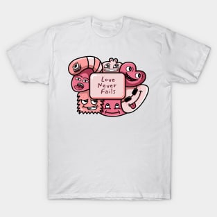 Love never fails doodle T-Shirt